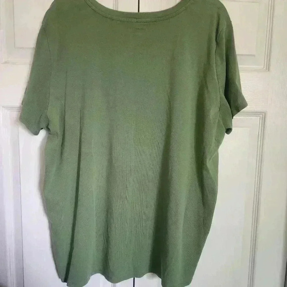 Joe Fresh Plus Size  Olive Green Vneck Tee Size 3x - Picture 7 of 7